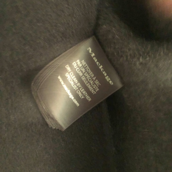 NWT Mackage wool leather hooded coat sz xs $990 HP party 🎉 pick!! - Picture 3 of 8